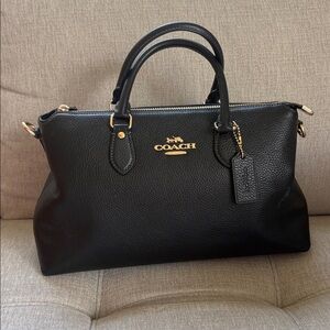 Coach Black pebble leather bag